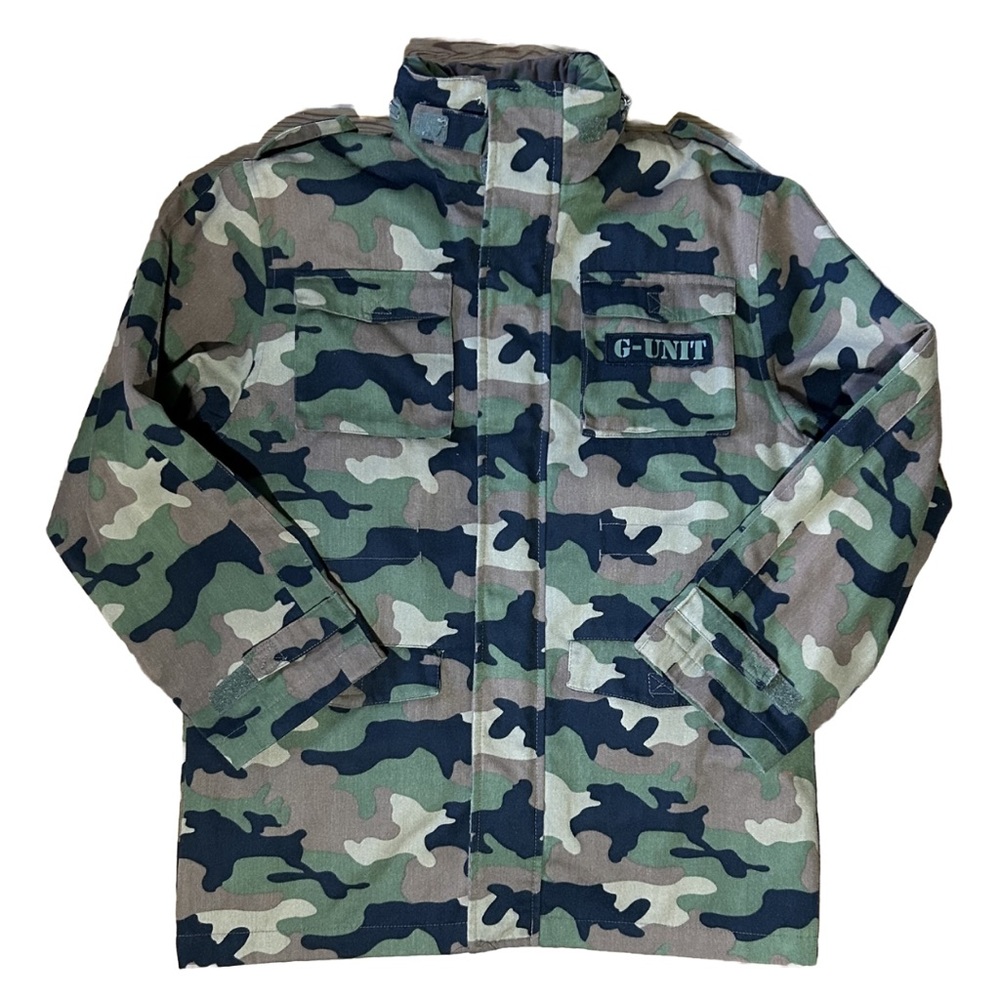 G-Unit Boy's Green Camouflage Lined Army Surplus Jacket